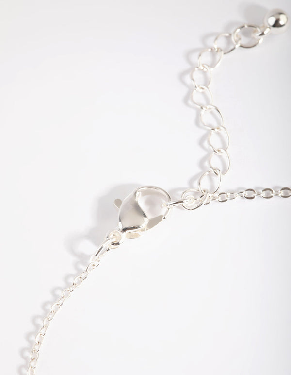 Silver Diamante Chain Anklet