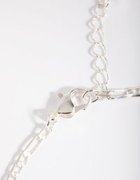 Silver Figaro Anklet - link has visual effect only