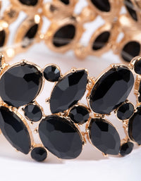Gold and Black Stone Stretch Bracelet - link has visual effect only