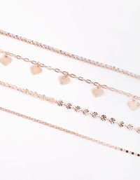 Rose Gold Hearts Bracelet and Anklet - link has visual effect only