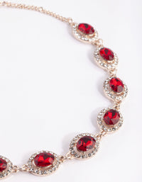 Red Circle Choker Necklace - link has visual effect only