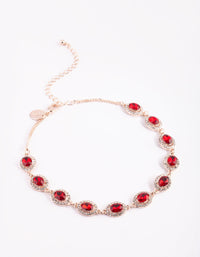 Red Circle Choker Necklace - link has visual effect only
