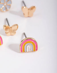 Gold Rainbow Garden Stud Earring Pack - link has visual effect only