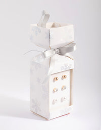 Gold Diamante and Pearl Stud Earring Pack - link has visual effect only