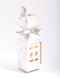 Gold Summer Fruit Stud Earring Pack - link has visual effect only