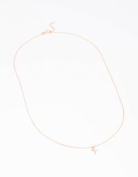 Rose Gold Plated Sterling Silver Rose Necklace - link has visual effect only