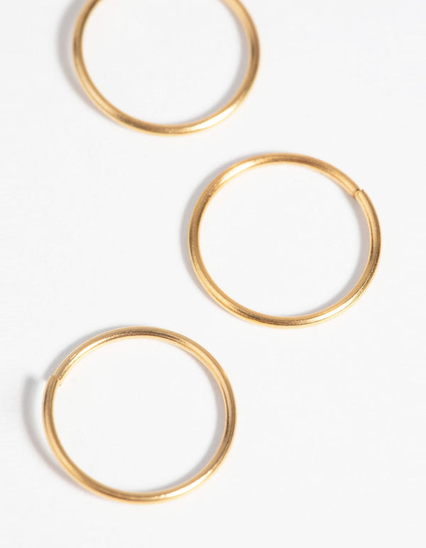 Gold-Plated Surgical Steel Nose Ring Pack