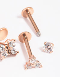 Rose Gold Plated Surgical Steel Butterfly Flat Back Pack - link has visual effect only