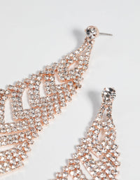 Rose Gold Diamante Earrings - link has visual effect only
