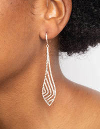 Rose Gold Teardrop Diamante Earrings - link has visual effect only