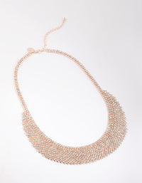 Rose Gold Diamante Mesh Necklace - link has visual effect only