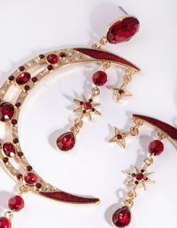 Red Moon Statement Earrings - link has visual effect only