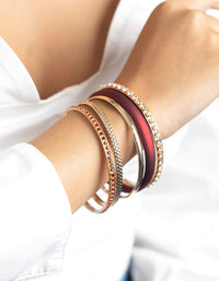 Red Pearlised Diamante Bracelet Pack - link has visual effect only