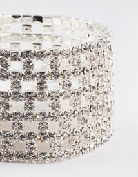 Silver Diamante Mesh Bracelet - link has visual effect only