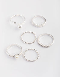Silver Pearl Ring Pack - link has visual effect only