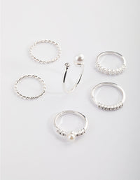 Silver Pearl Ring Pack - link has visual effect only