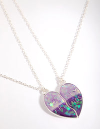 Kids Heart Best Friend Necklace Set - link has visual effect only