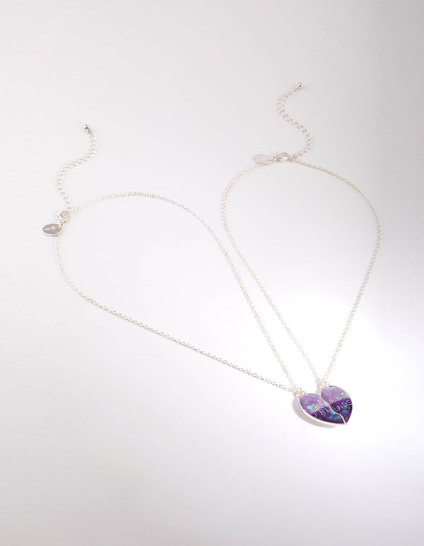 Kids Heart Best Friend Necklace Set