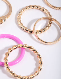 Gold Enamel Band Ring Pack - link has visual effect only