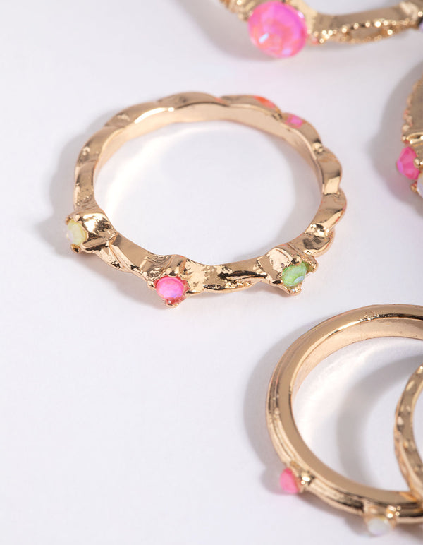 Gold Stone Ring Pack