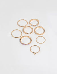 Gold Enamel Circle Ring Pack - link has visual effect only