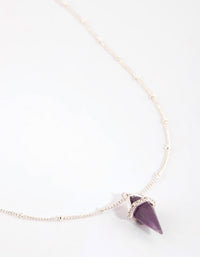 Silver Amethyst Shard Necklace - link has visual effect only