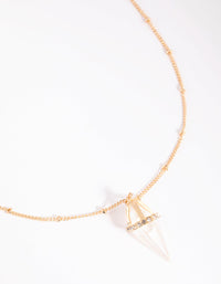 Gold Clear Quartz Shard Necklace - link has visual effect only