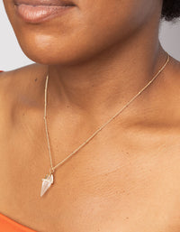 Gold Clear Quartz Shard Necklace - link has visual effect only