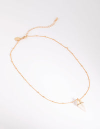 Gold Clear Quartz Shard Necklace - link has visual effect only
