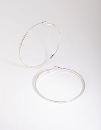 Silver Glitter Hoop Earrings - link has visual effect only