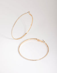Gold Glitter Hoop Earrings - link has visual effect only