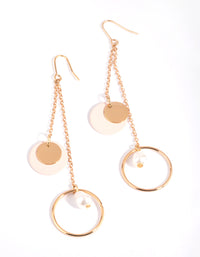 Pink Pearl Drop Earrings - link has visual effect only