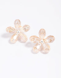 Diamante Bead and Daisy Stud Earrings - link has visual effect only