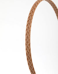 Brown Faux Leather Headband - link has visual effect only