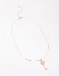 Rose Gold Antique Key Pendant Necklace - link has visual effect only