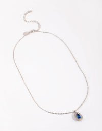 Blue Pear Pendant Necklace - link has visual effect only