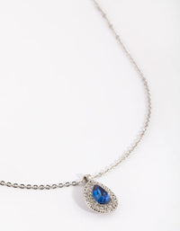 Blue Pear Pendant Necklace - link has visual effect only
