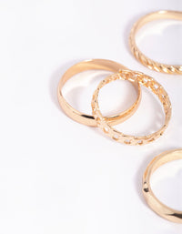 Gold Chain Link Ring Pack - link has visual effect only