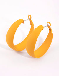 Matte gele creolen - link has visual effect only
