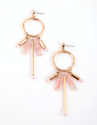 Pink Stick Drop Earrings - link has visual effect only