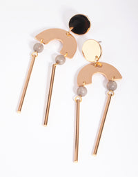 Grey Stick Drop Earrings - link has visual effect only
