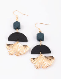 Blue Petal Drop Earrings - link has visual effect only