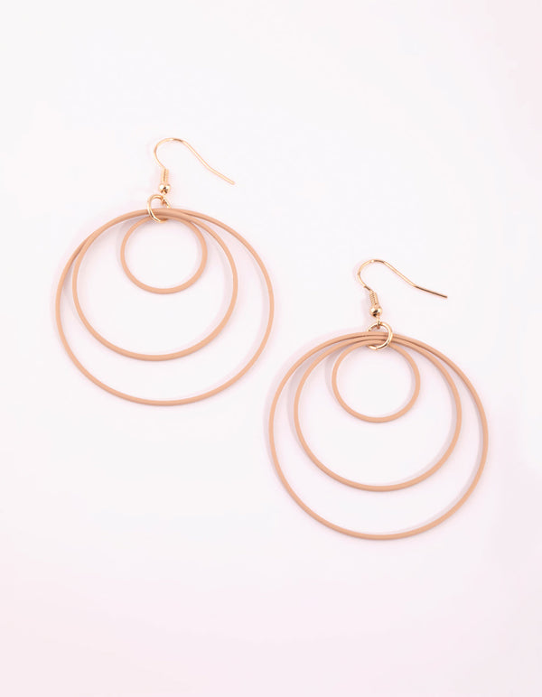 Matte Neutral Drop Earrings