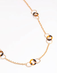 Brown Disc Long Necklace - link has visual effect only
