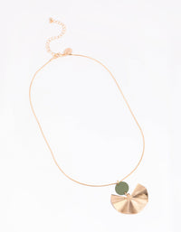 Green Fan Charm Necklace - link has visual effect only