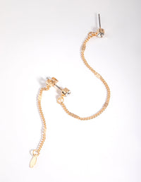 Gold Diamante Chain Drop Earrings - link has visual effect only