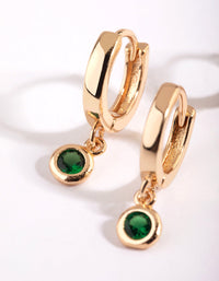 Green Stud and Huggie Hoop Earring Stack Pack - link has visual effect only