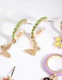 Gold Charm Earring Stack Pack - link has visual effect only