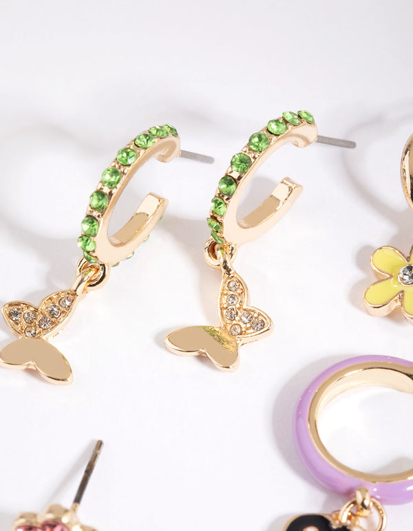 Gold Charm Earring Stack Pack