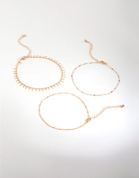 Rainbow and Heart Chain Anklet Pack - link has visual effect only